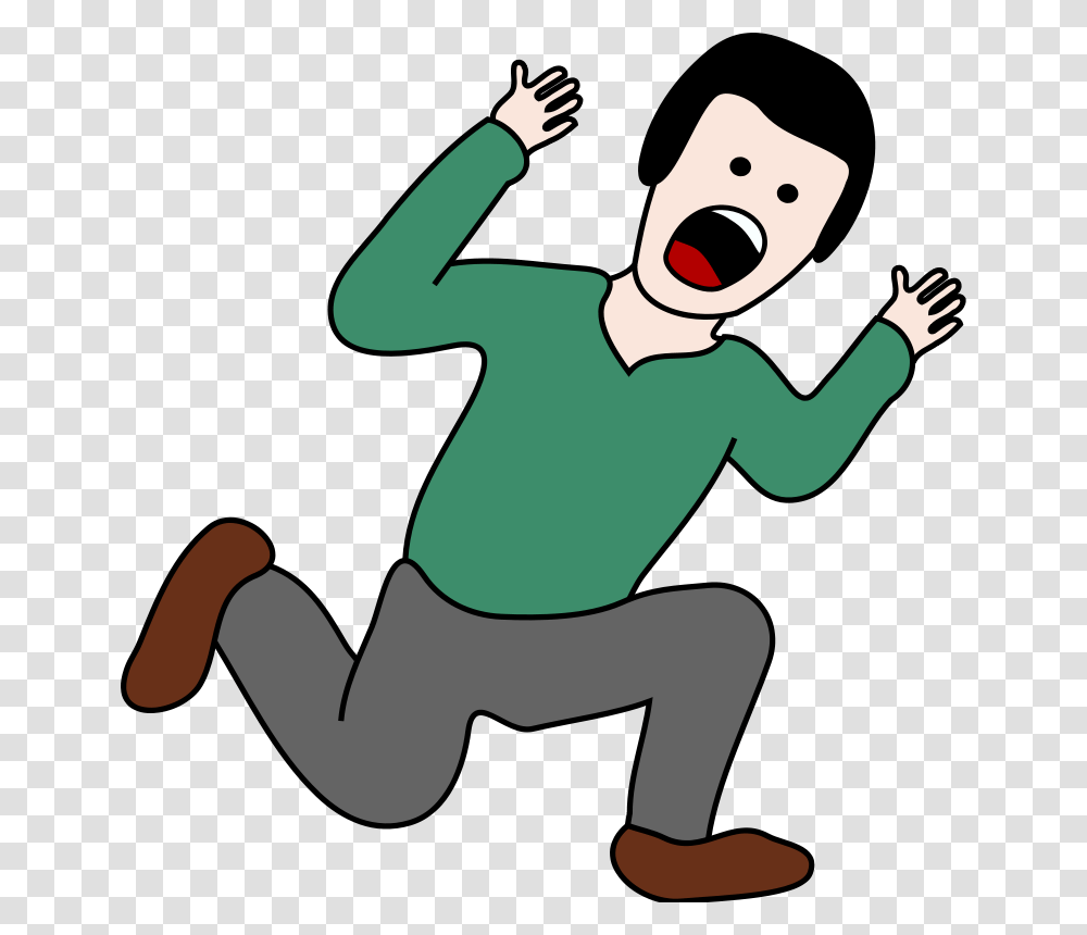 Scared Man Free Vector, Person, Human, Kneeling, Sleeve Transparent Png