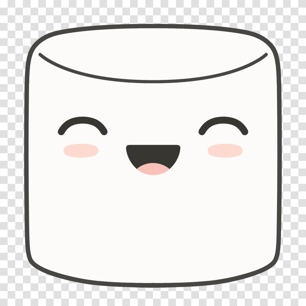 Scared Mouth Marshmallow With A Happy Face, Coffee Cup, Cylinder, Glass Transparent Png