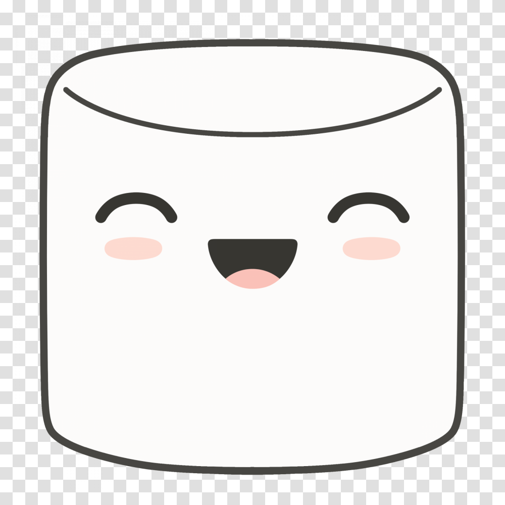 Scared Mouth Marshmallow With Happy Face, Coffee Cup, Cylinder Transparent Png