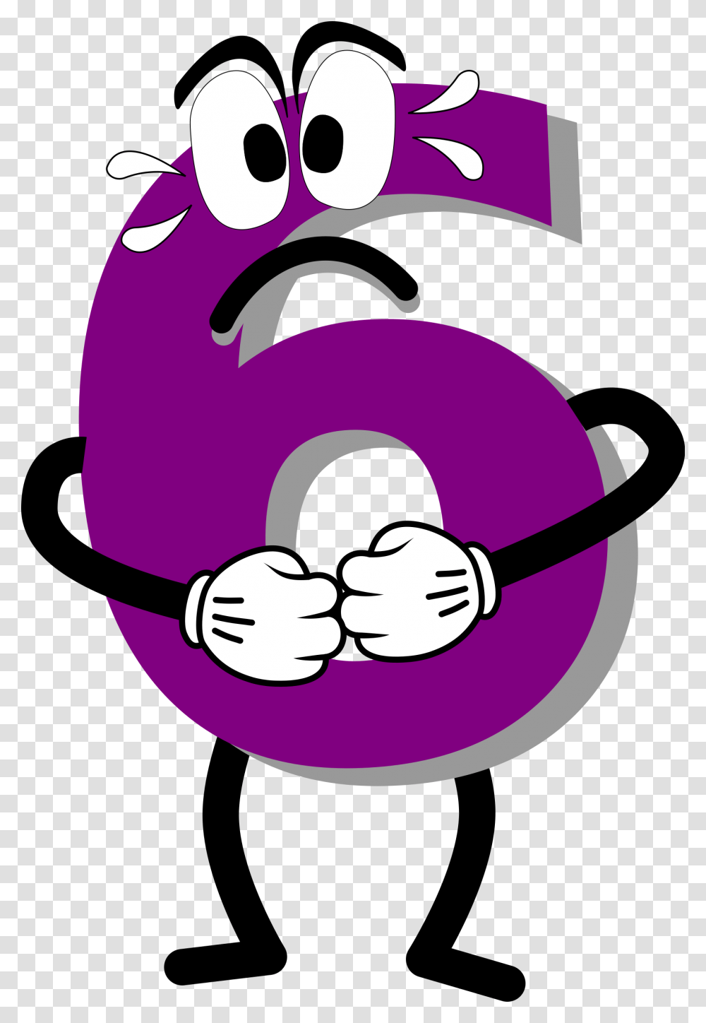 Scared Purple Icons, Hand, Number Transparent Png