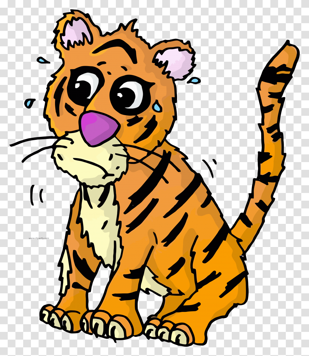 Scared Tiger Cartoon Background, Performer, Person, Human, Costume Transparent Png