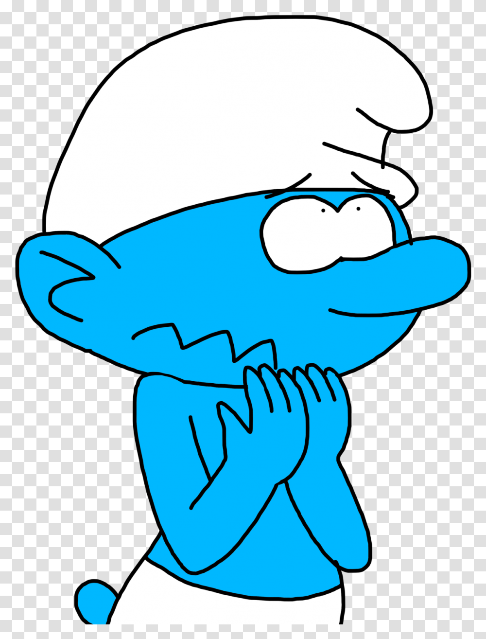 Scaredy Smurf By Marcospower1996 Scaredy Smurf By, Mouth, Lip, Helmet Transparent Png