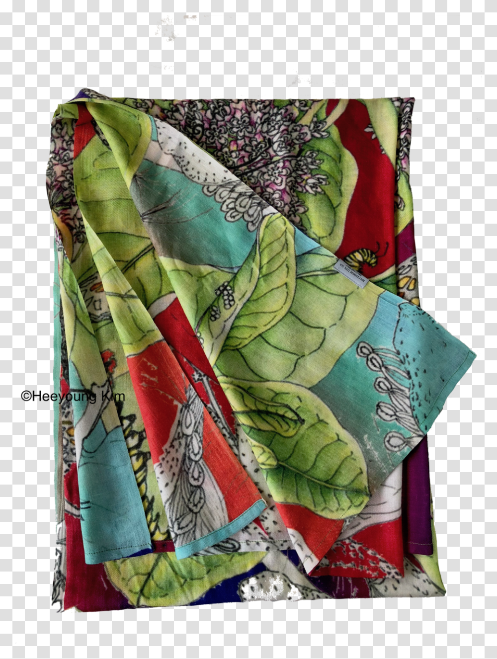 Scarf 1 Monarch And Milkweed 2 Patchwork, Apparel, Robe, Fashion Transparent Png