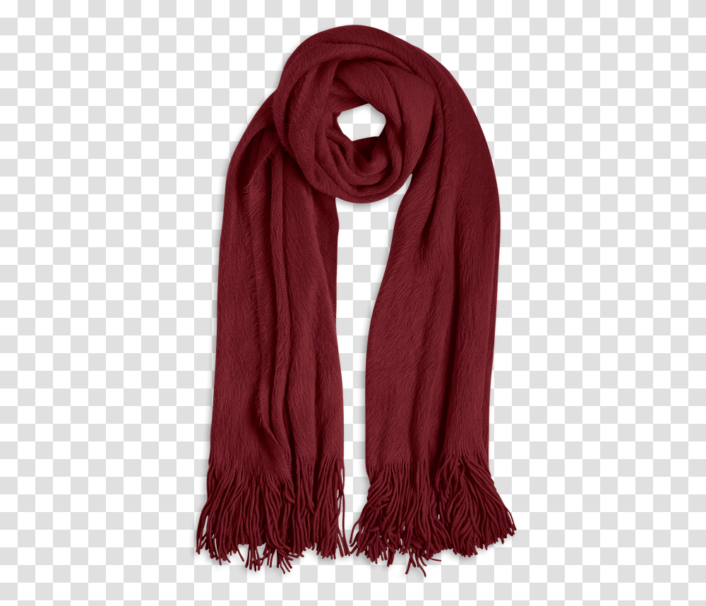 Scarf With Fringes Red Scarf, Apparel, Stole, Person Transparent Png