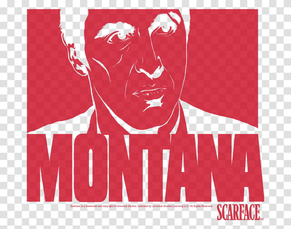 Scarface Montana Face Men's Ringer T Shirt Poster, Advertisement, Flyer, Paper, Brochure Transparent Png
