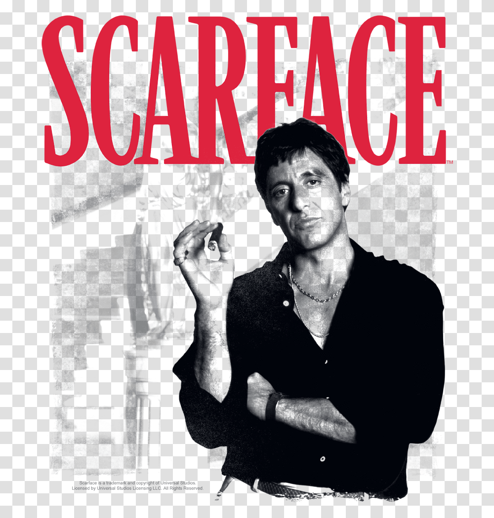 Scarface, Person, Human, Poster, Advertisement Transparent Png