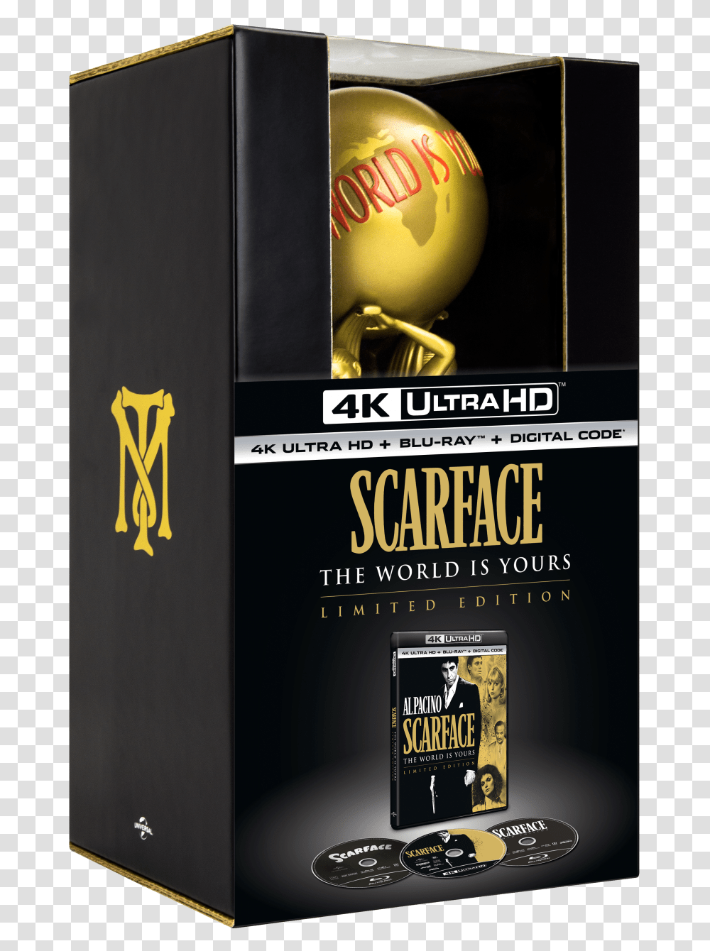 Scarface The World Is Yours 4k Ultra Hd Gift Set Scarface 4k Limited Edition, Advertisement, Poster, Mobile Phone Transparent Png