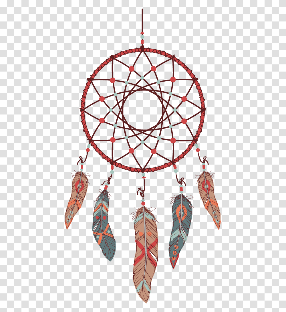 Scarlet Dreamcatcher Colorful Dream Catcher Vector, Ornament, Pattern, Necklace, Jewelry Transparent Png