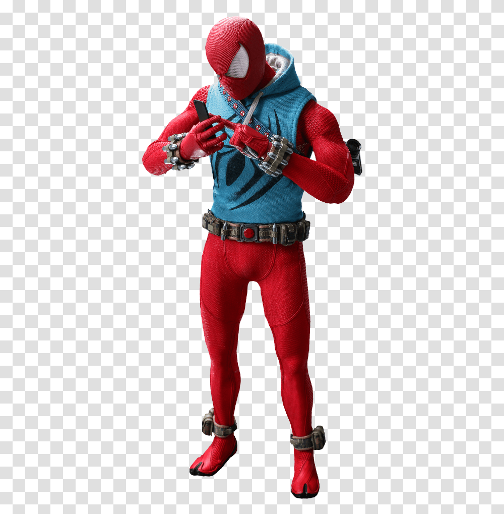 Scarlet Spider Action Figure, Person, Helmet, People Transparent Png