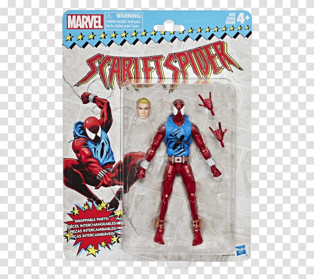 Scarlet Spiderman Marvel Legends, Poster, Advertisement, Person Transparent Png