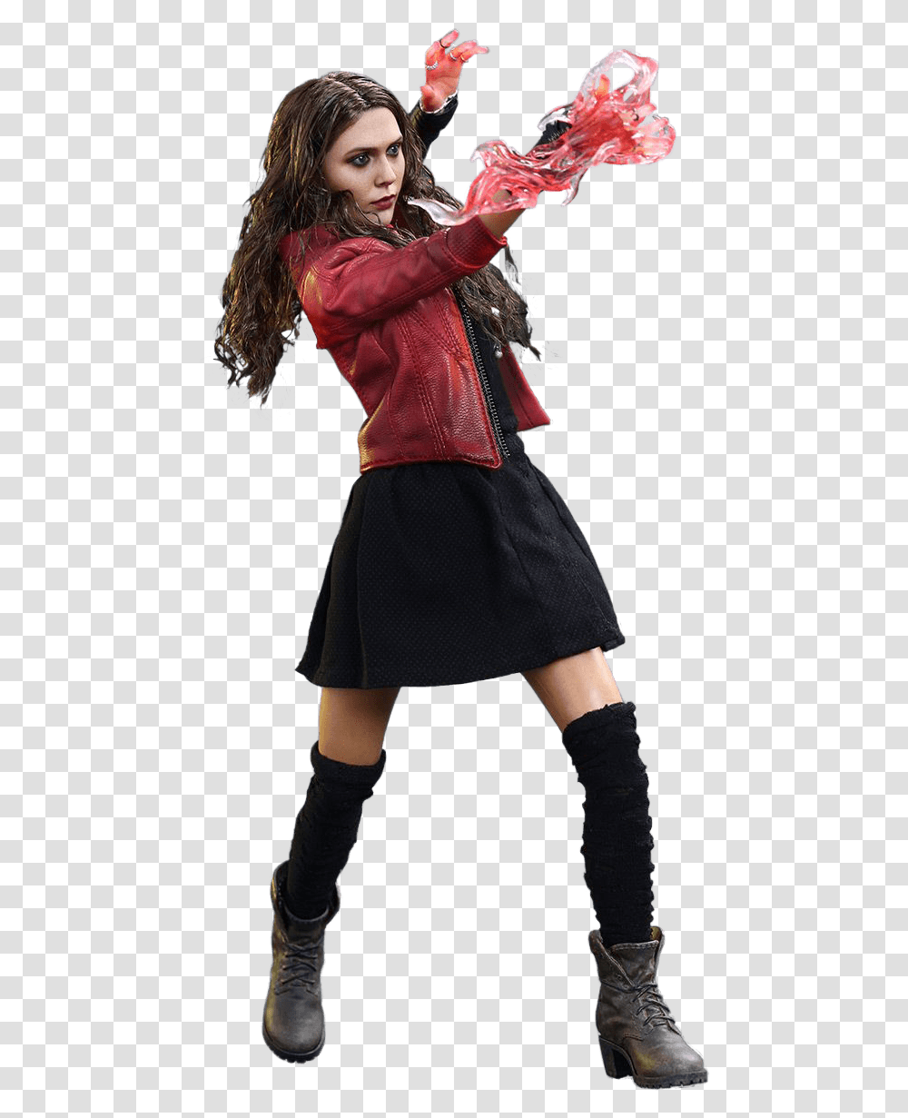 Scarlet Witch Fighting Scarlet Witch Costume, Apparel, Person, Skirt Transparent Png