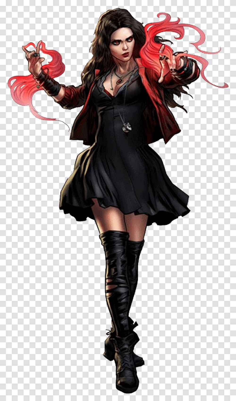 Scarlet Witch Scarlet Witch, Person, Costume, Footwear Transparent Png