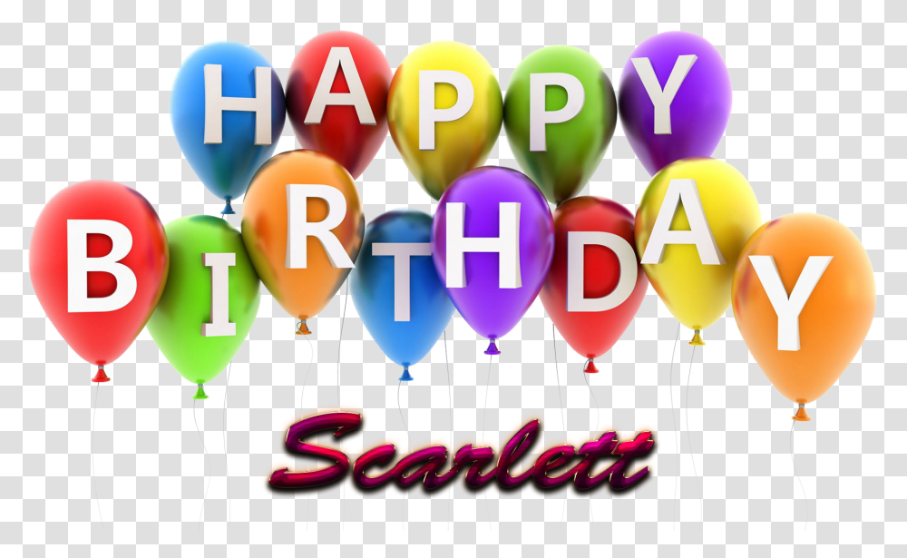 Scarlett Happy Birthday Balloons Name Happy Birthday To You Sushma Name, Crowd Transparent Png