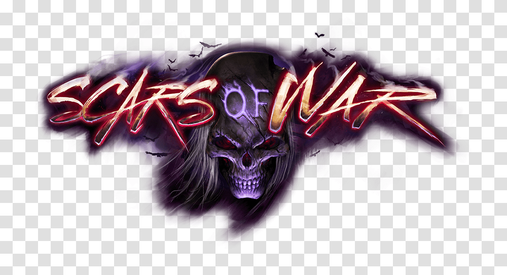Scars Of War Logo Skull, Purple, Light, Dragon, Neon Transparent Png