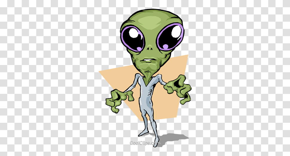 Scary Alien Royalty Free Vector Clip Art Illustration, Costume, Elf, Recycling Symbol Transparent Png