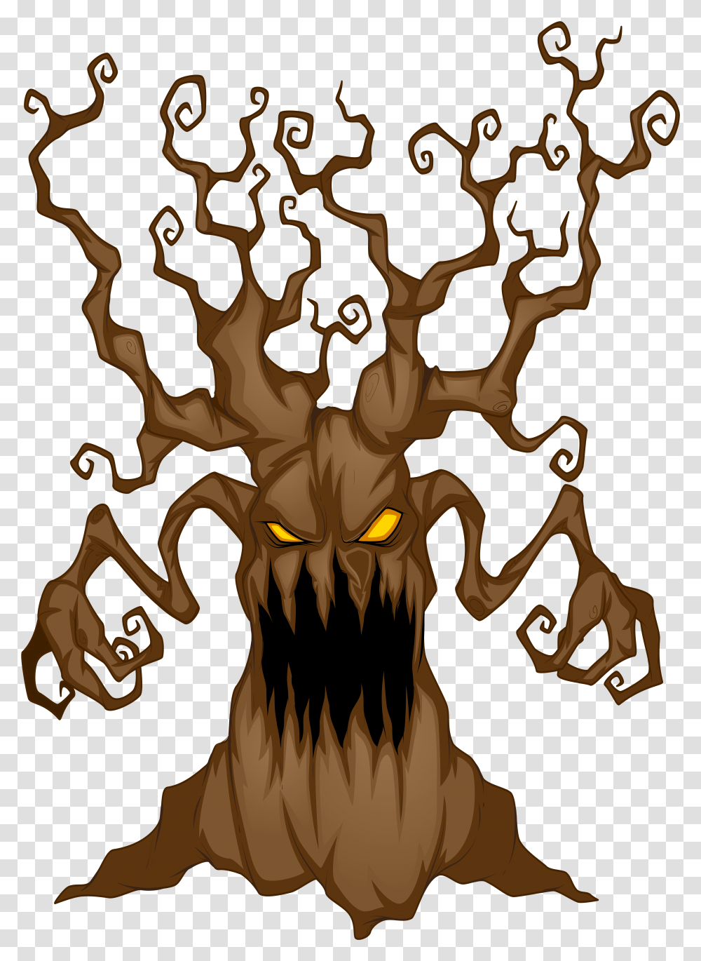 Scary And Vectors For Free Download Halloween Scary Tree Clipart, Plant, Wasp, Invertebrate, Animal Transparent Png