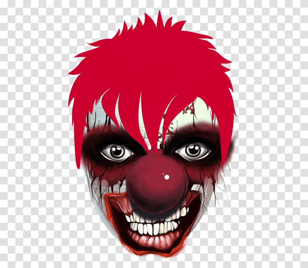 Scary Clown Face Illustration, Performer, Mime Transparent Png