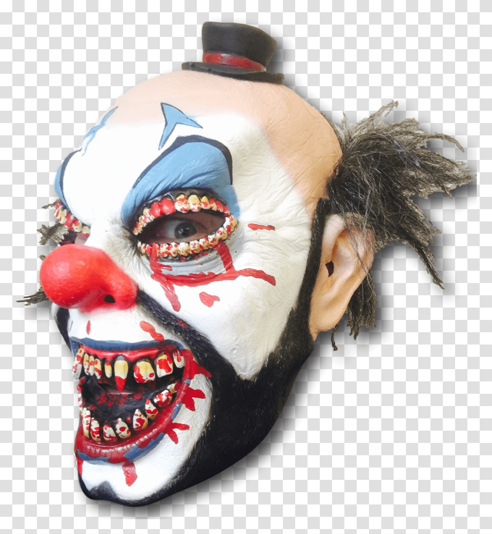 Scary Clown Face Mask, Performer, Snowman, Winter, Outdoors Transparent Png