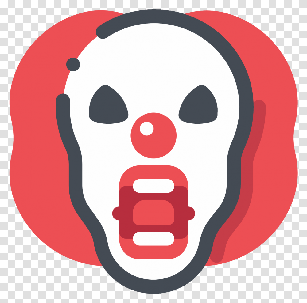 Scary Clown Icon Icon, Label, Sticker, Jaw Transparent Png
