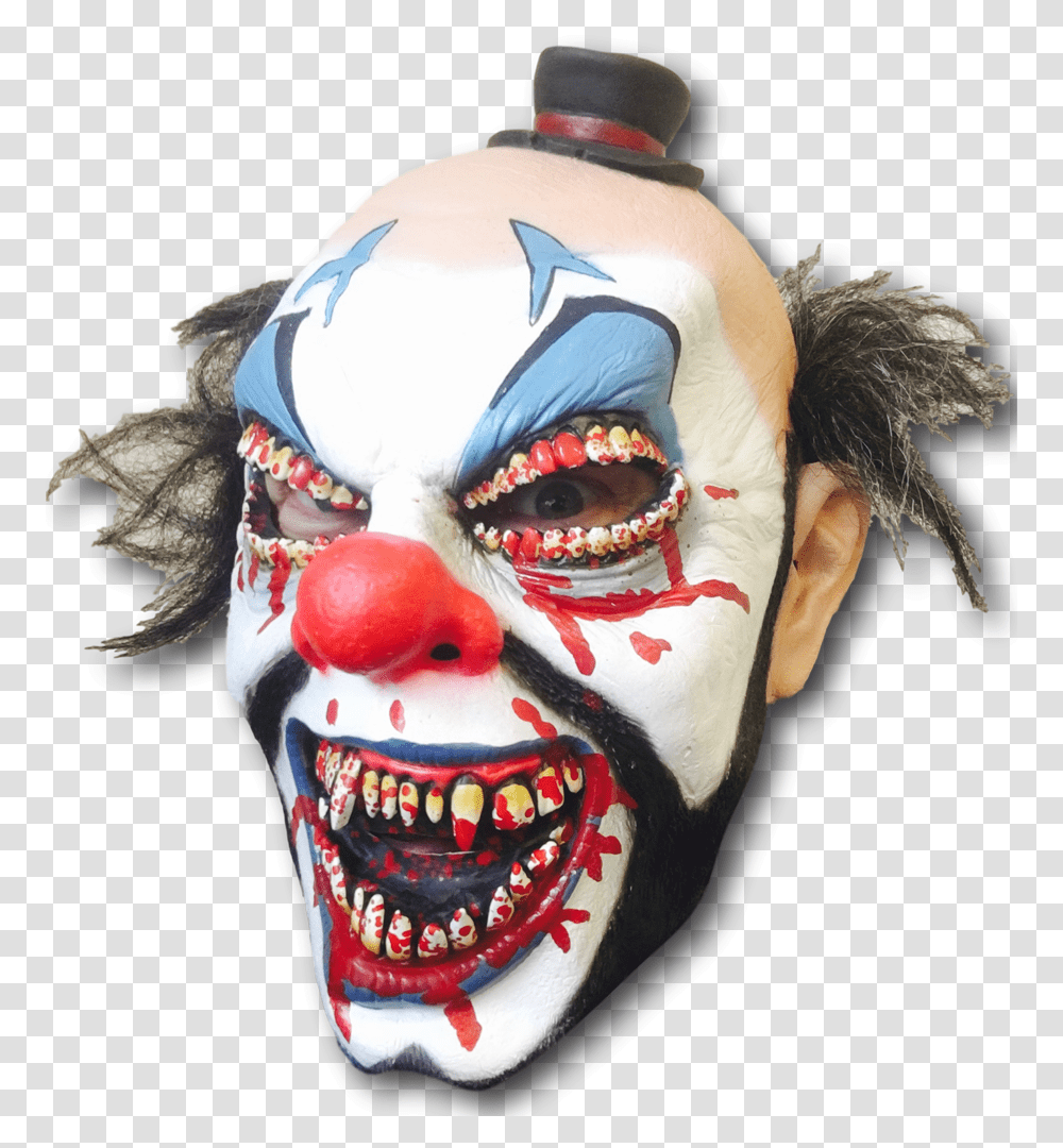 Scary Clown Mask Clown, Performer, Costume, Face, Mime Transparent Png