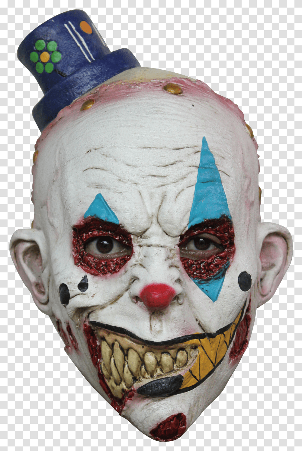 Scary Clown Mask With Hat Transparent Png