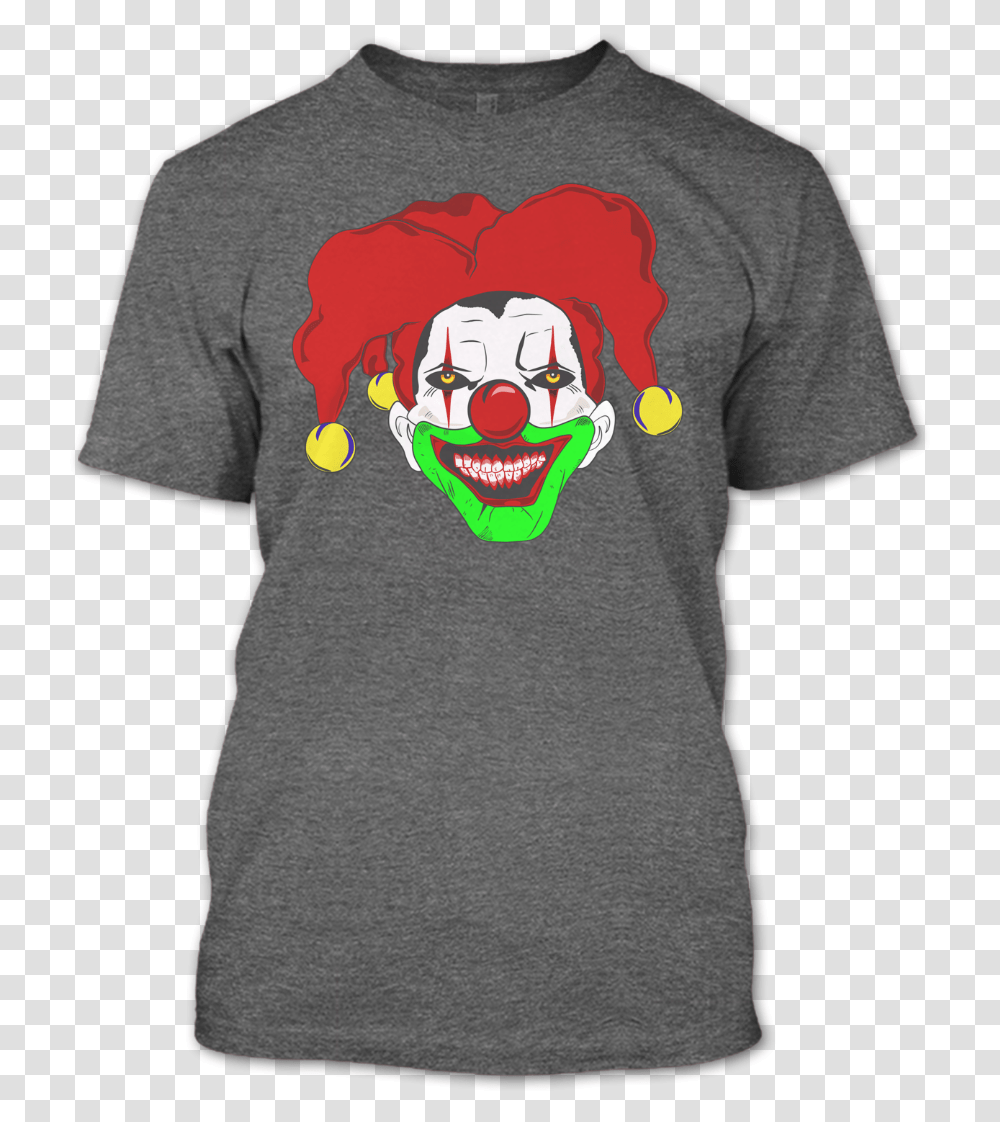 Scary Clown T Shirt Halloween - Premium Fan Store Silver Shamrock T Shirt, Clothing, Apparel, T-Shirt, Sleeve Transparent Png