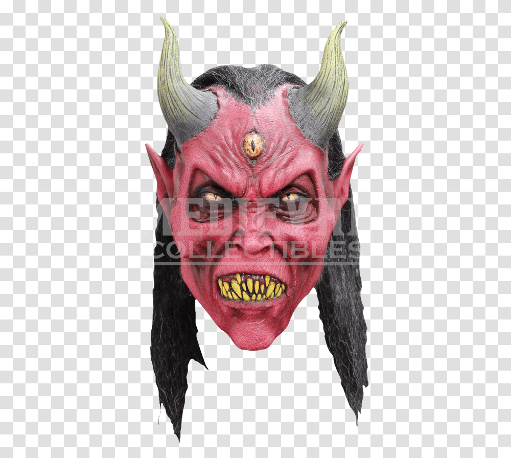Scary Demon Horns Download Demon Mask, Head, Face, Person, Human Transparent Png