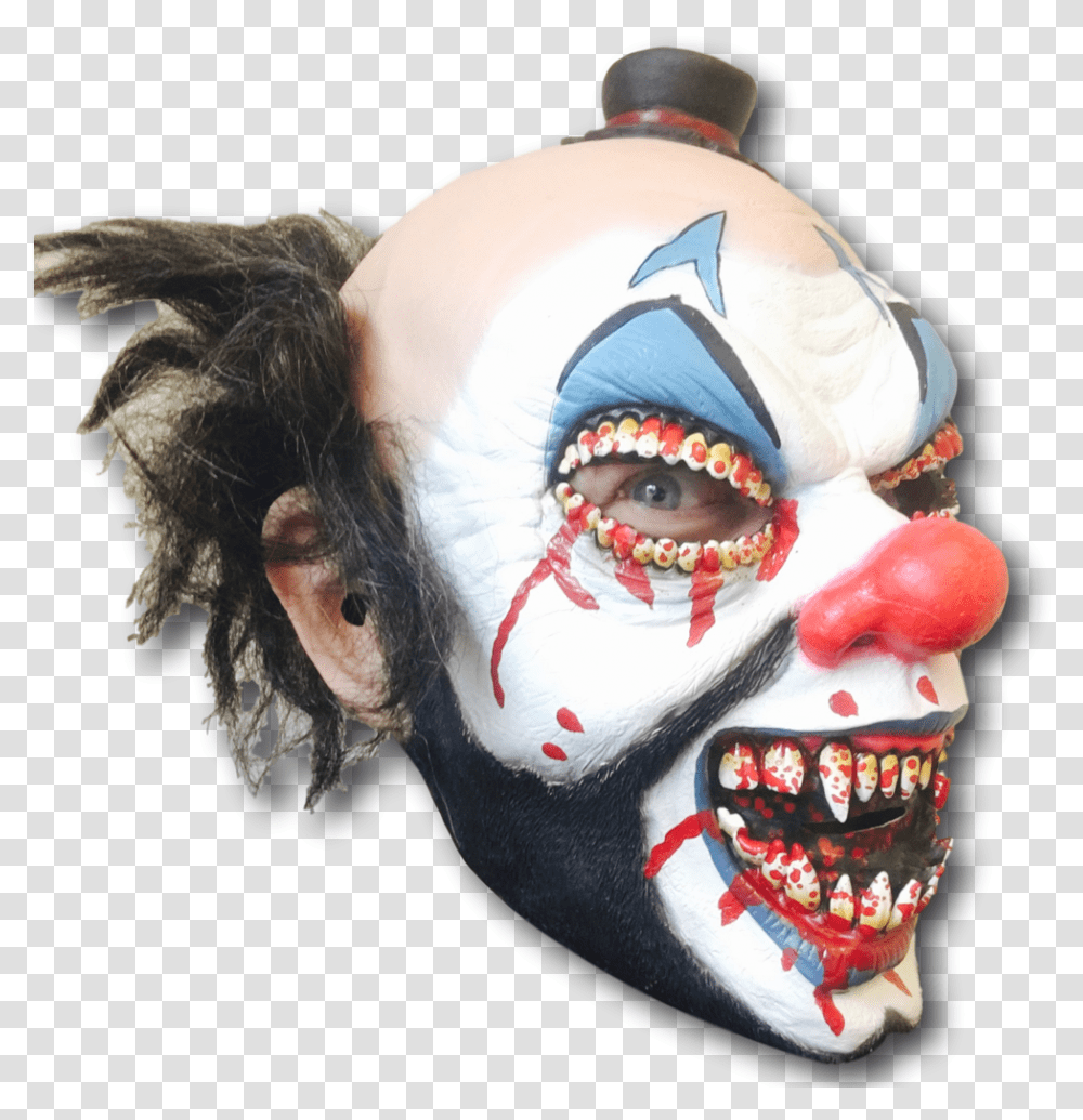 Scary Evil Top Hat Clown Mask Mask, Performer, Person, Human Transparent Png