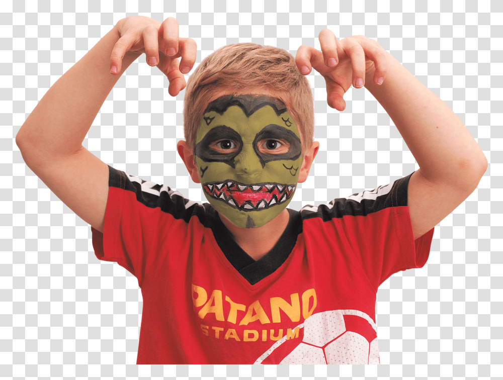 Scary Face Effect Makeup Set Large Mask, Apparel, Person, Human Transparent Png