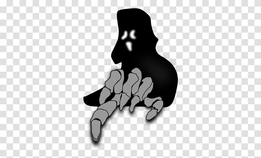 Scary Ghost Clip Art, Hook, Claw, Stencil Transparent Png