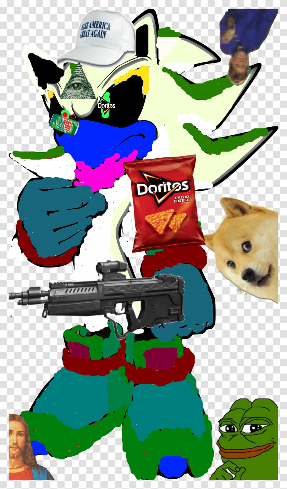 Scary Godmother Wiki Shiba Inu, Gun, Weapon, Person, Paintball Transparent Png