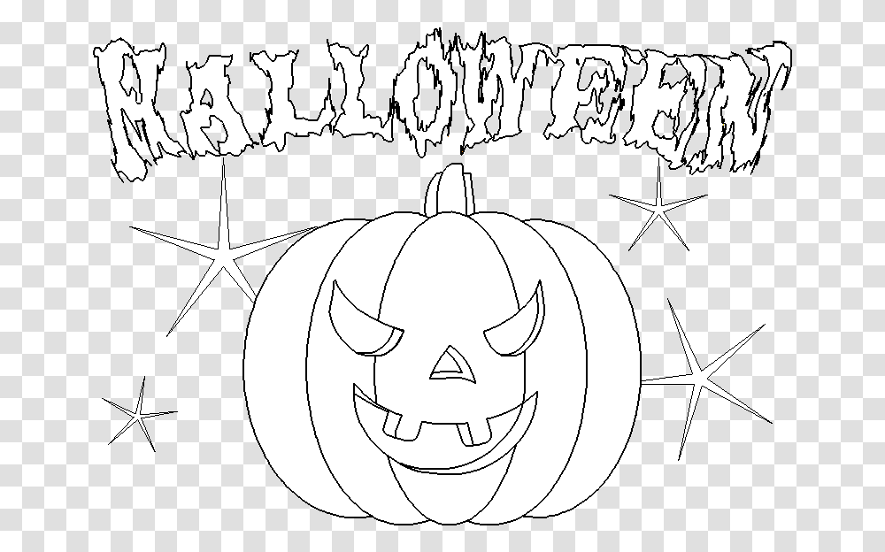 Scary Halloween Pumpkin Coloring Pages Download Pumpkin, Stencil, Pillow, Cushion Transparent Png