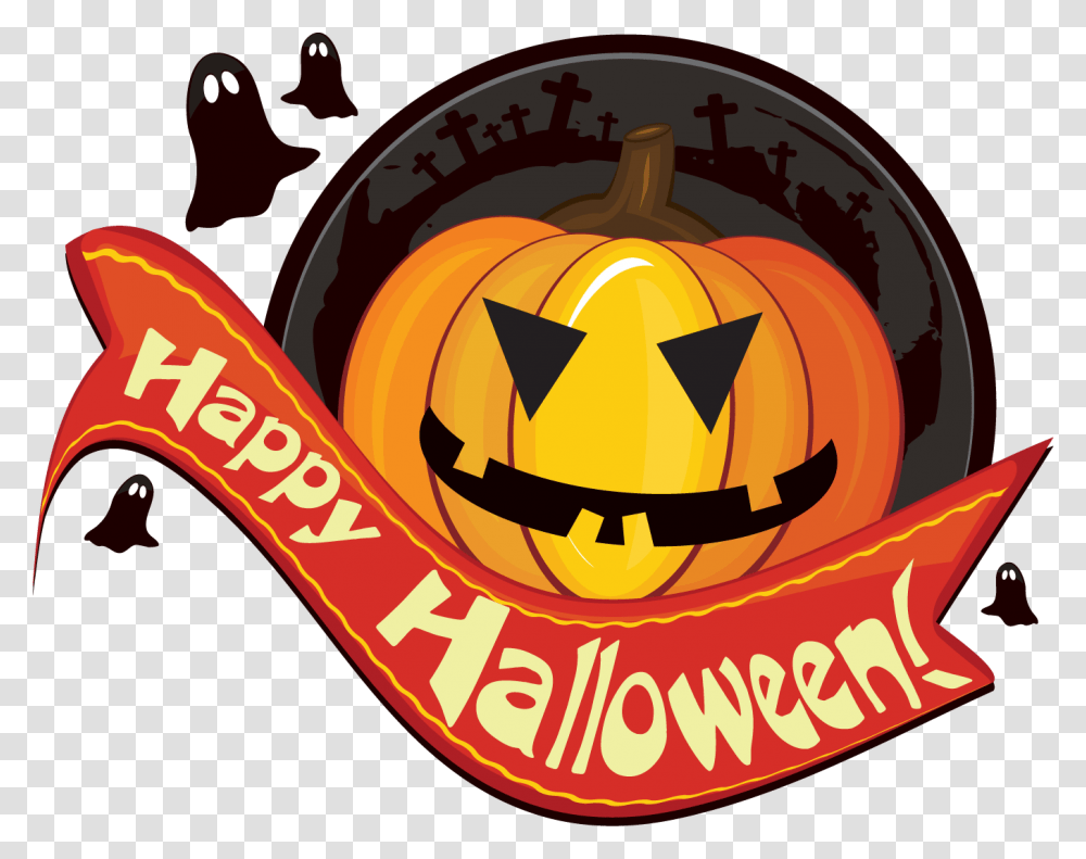 Scary Happy Halloween Clip Art, Label, Outdoors, Plant Transparent Png