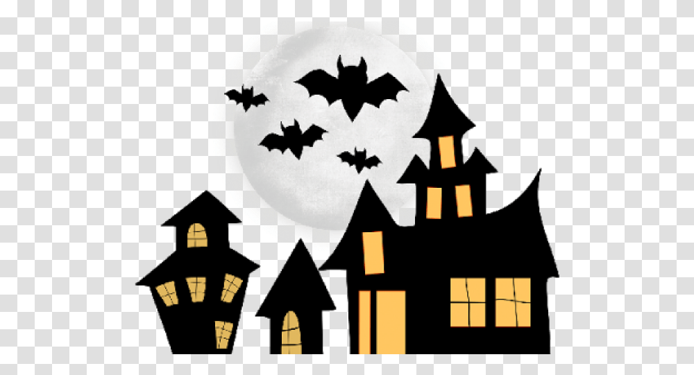 Scary Haunted House, Batman Logo, Poster, Advertisement Transparent Png