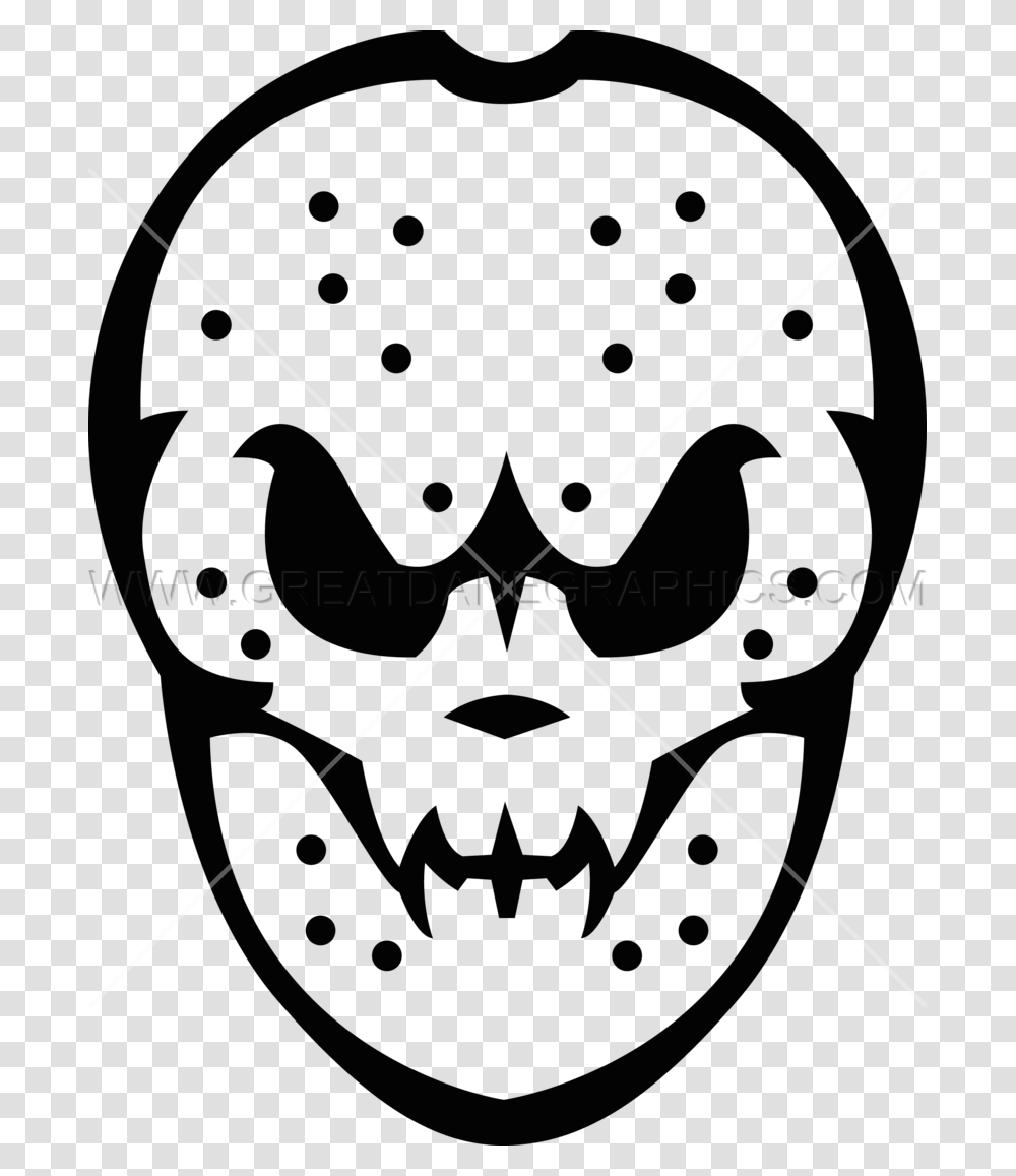 Scary Hockey Mask Production Ready Artwork For T Shirt Printing, Stencil, Bird, Animal Transparent Png
