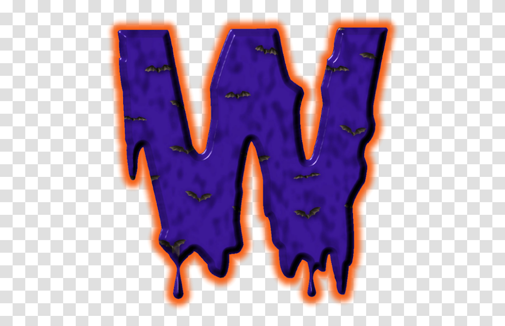 Scary Letter W, Purple, Wood, Number Transparent Png