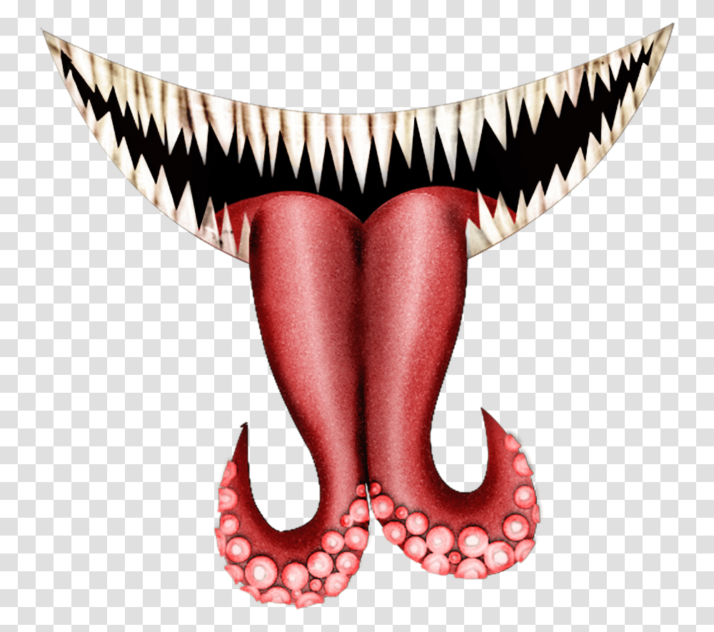 Scary Lips Mouth Tounge Devil Monster Tounge Scary Mouth, Hand Transparent Png