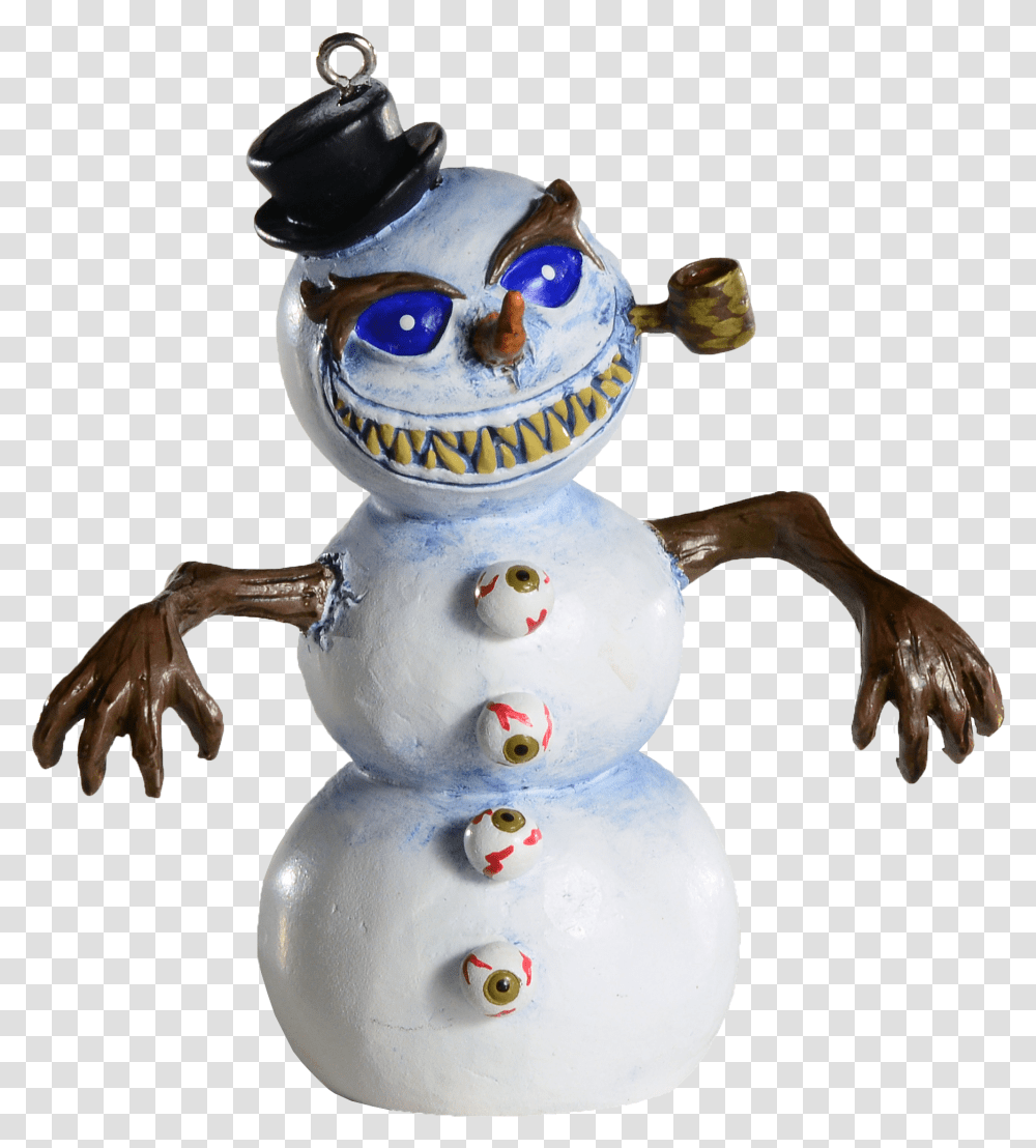 Scary Ornament Christmas Snowman, Nature, Outdoors, Winter Transparent Png
