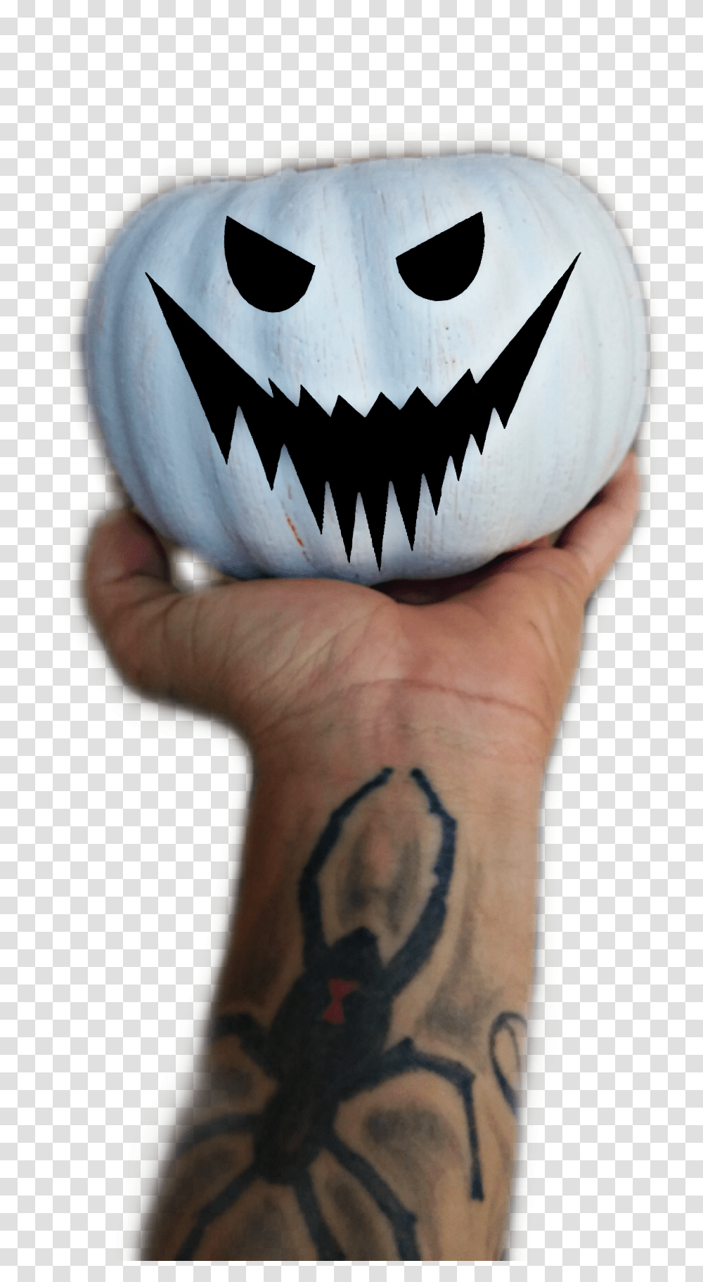Scary Pumpkin Jack O39 Lantern, Skin, Hand, Tattoo, Person Transparent Png