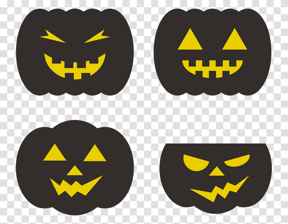 Scary Pumpkin Pumpkin, Batman Logo, Pac Man, Halloween Transparent Png