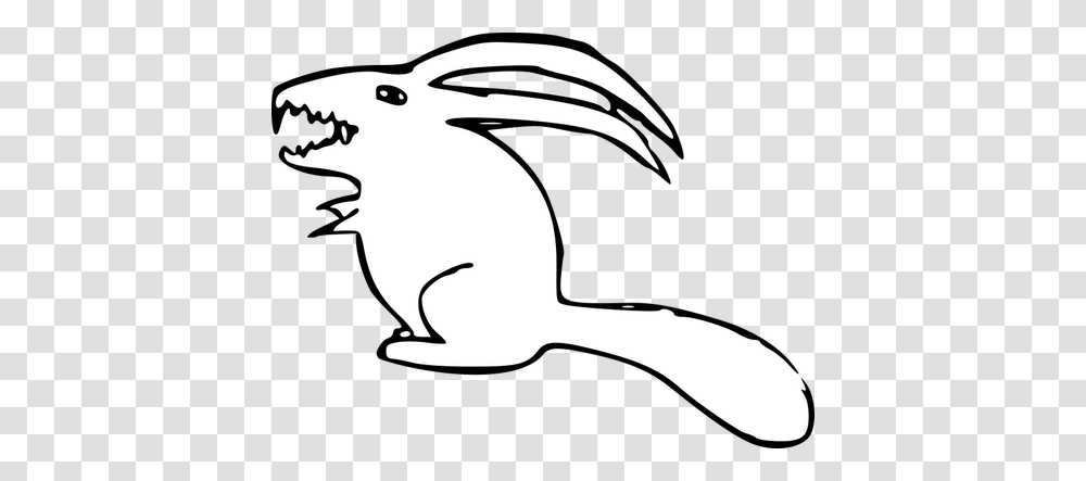 Scary Rabbit Drawing, Axe, Animal, Mammal, Wildlife Transparent Png