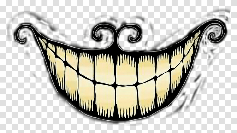 Scary Scarymask Halloween Devil Teeth Demon Dark Cheshire Cat Alice In Wonderland Silhouette, Tabletop, Furniture, Fern Transparent Png