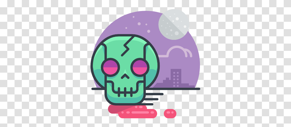 Scary Skeleton Skull Spooky Zombie Icon Halloween Freebie, Graphics, Art, Text, Purple Transparent Png