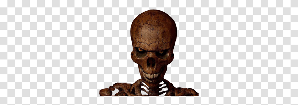 Scary Skull Halloween Clipart Scary Skeleton, Person, Human, Alien, Head Transparent Png