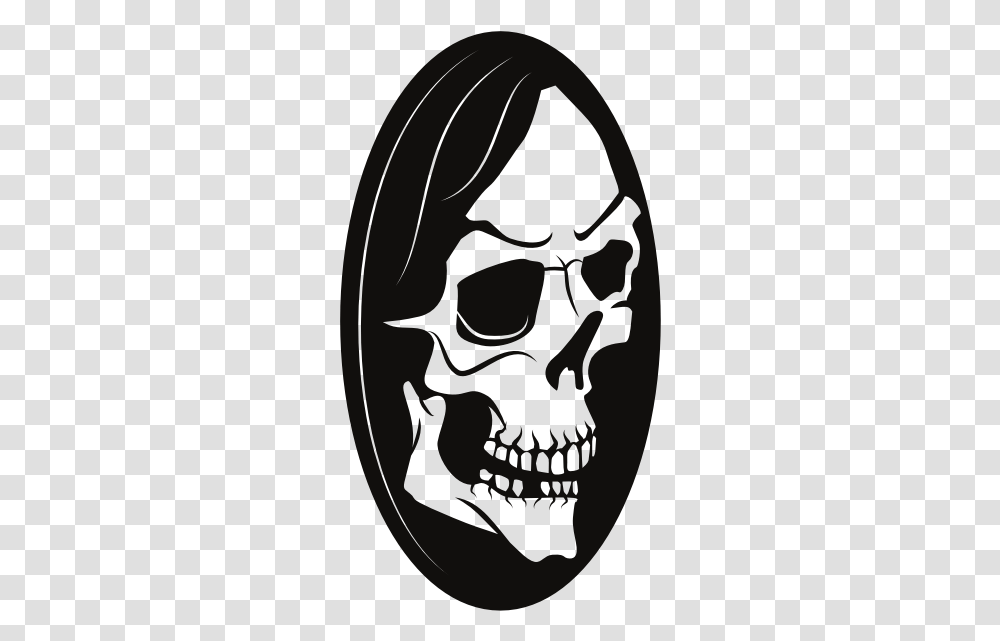 Scary Skull Silhouette Svg, Stencil, Head, Face, Portrait Transparent Png