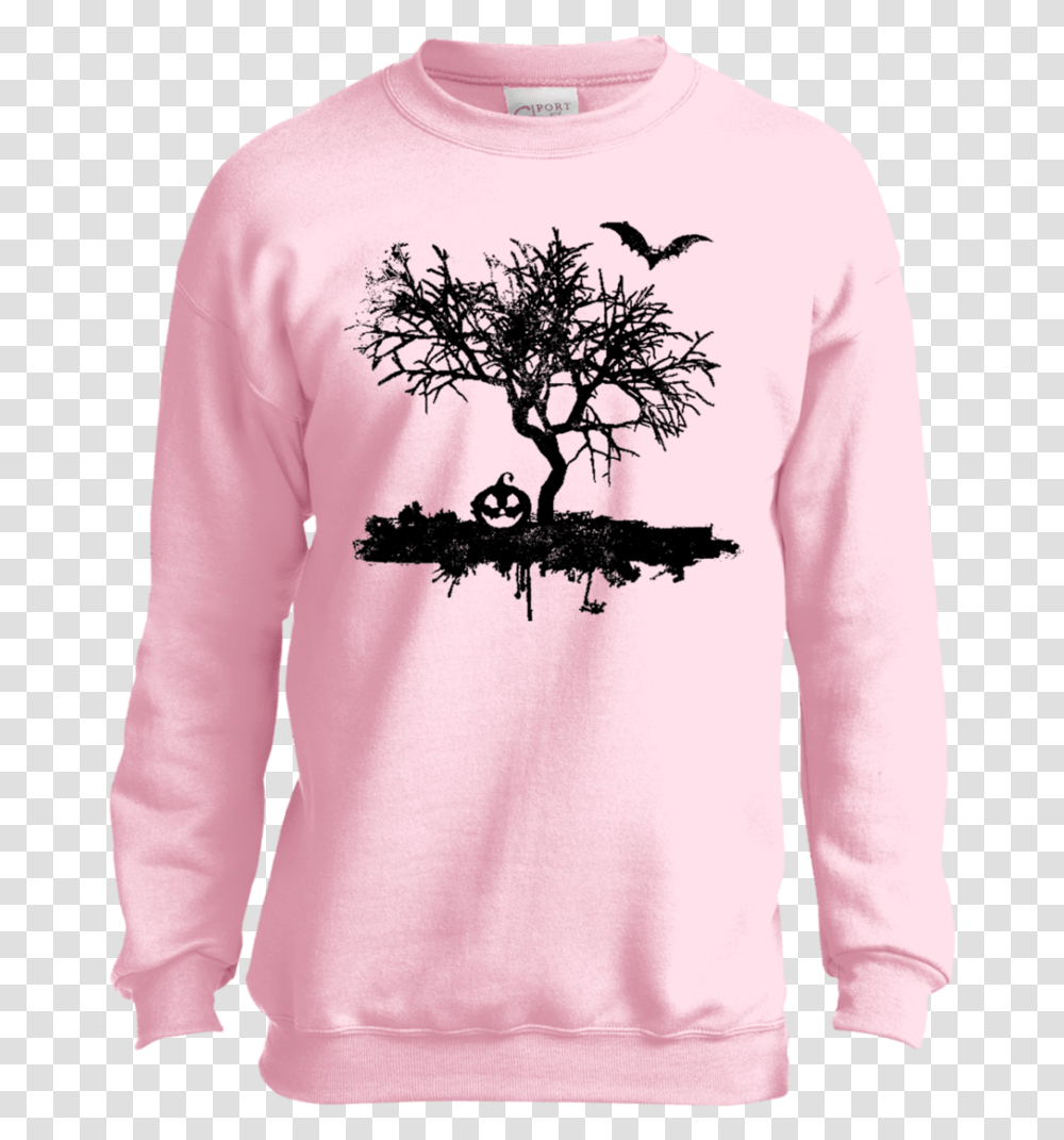 Scary Tree Blue Pink Flame Thrasher Hoodie, Sleeve, Apparel, Long Sleeve Transparent Png