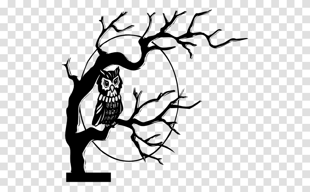 Scary Trees Clip Art, Stencil, Painting, Silhouette Transparent Png