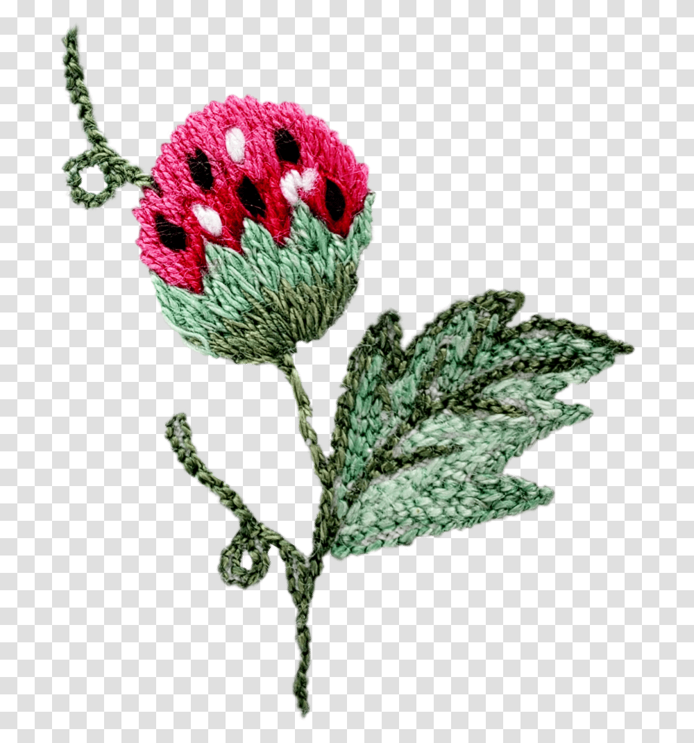 Scembroidery Strawberry Green Vine Fruit Cross Stitch, Plant, Flower, Blossom, Thistle Transparent Png