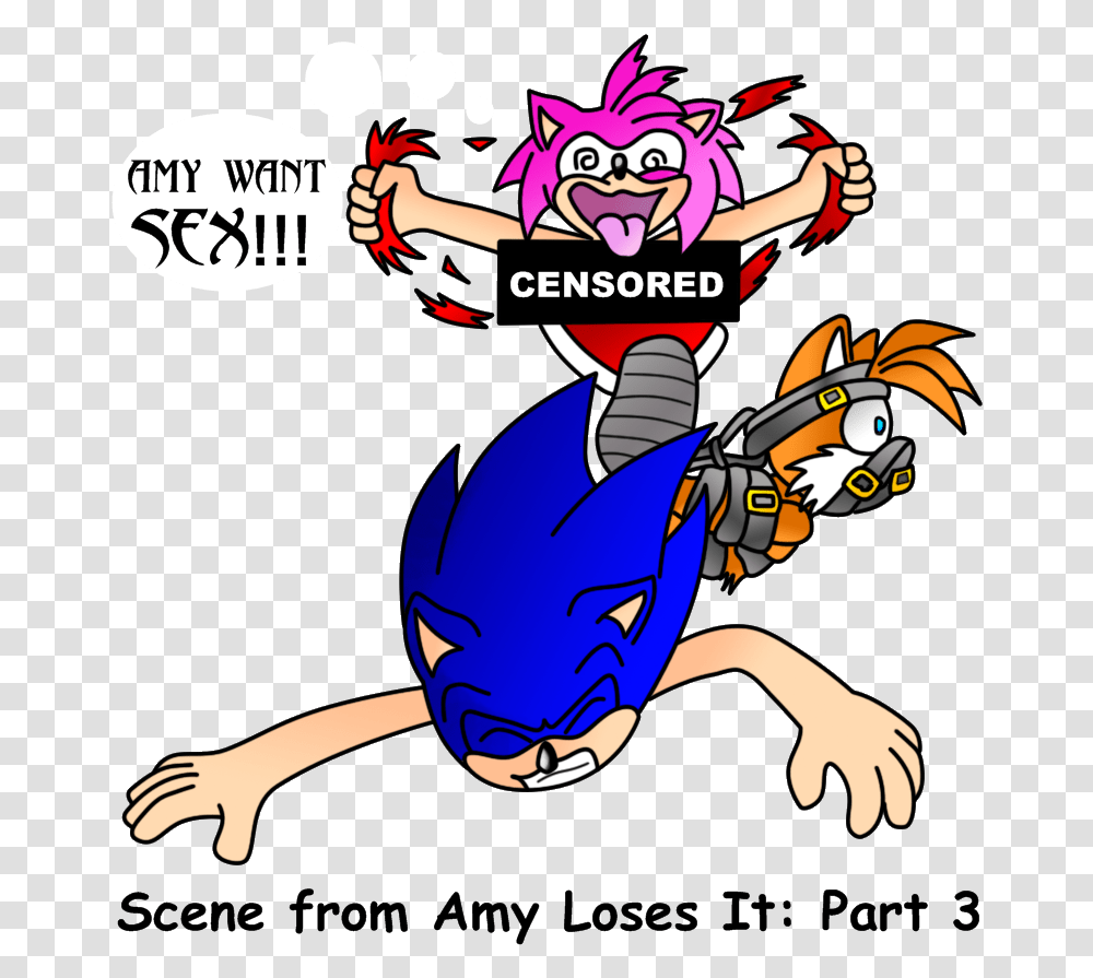 Scene From Amy Loses It Amy Rose X Sonic Ses, Book, Comics Transparent Png
