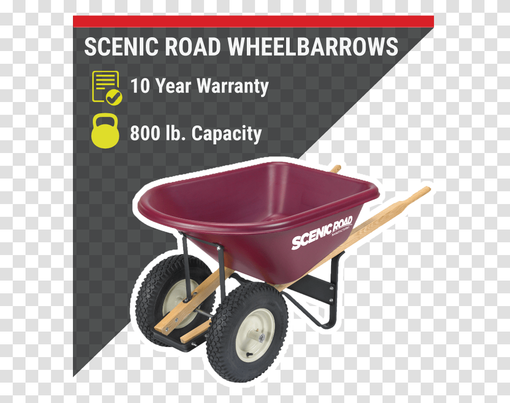 Scenic Road Wheelbarrows, Vehicle, Transportation, Lawn Mower, Tool Transparent Png